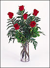 1/2 Dozen  Roses arranged in vase select your color 