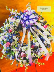 Pastels Cherished Funeral Wreath 