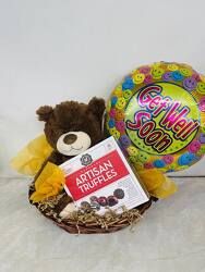 Bear/chocolate/get well balloon Basket  